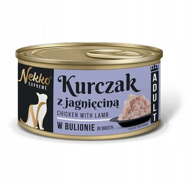 Nekko Supreme kurczak z jagnięciną w bulionie adult 80 g