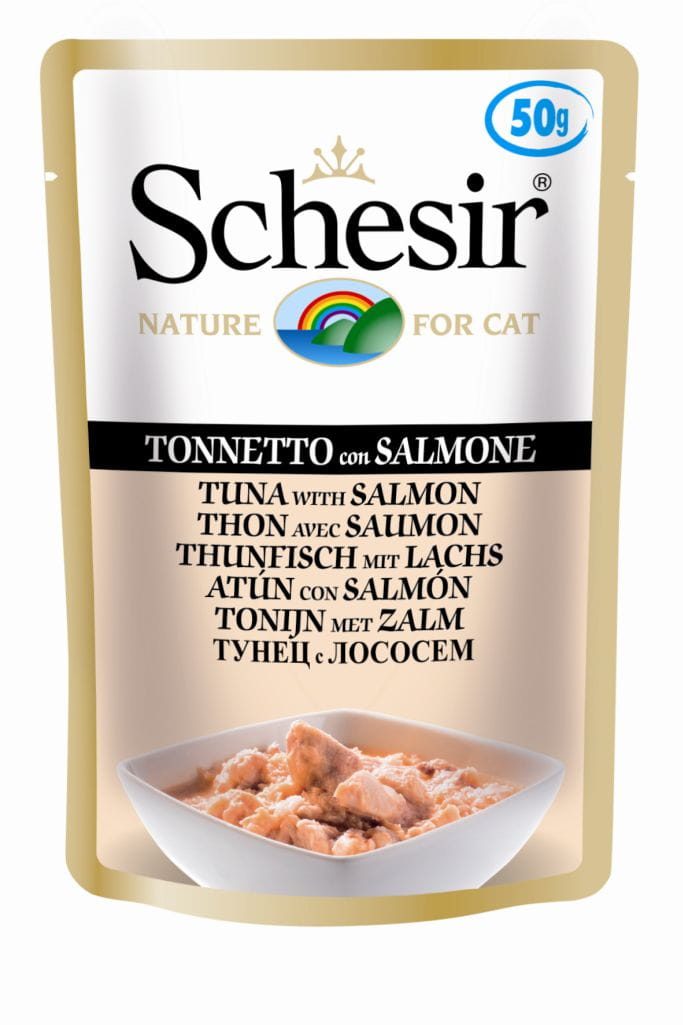 Schesir tuńczyk, łosoś w galaretce adult 50 g