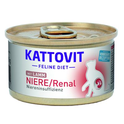 Kattovit Feline Diet Renal jagnięcina pasztet 85 g × 12