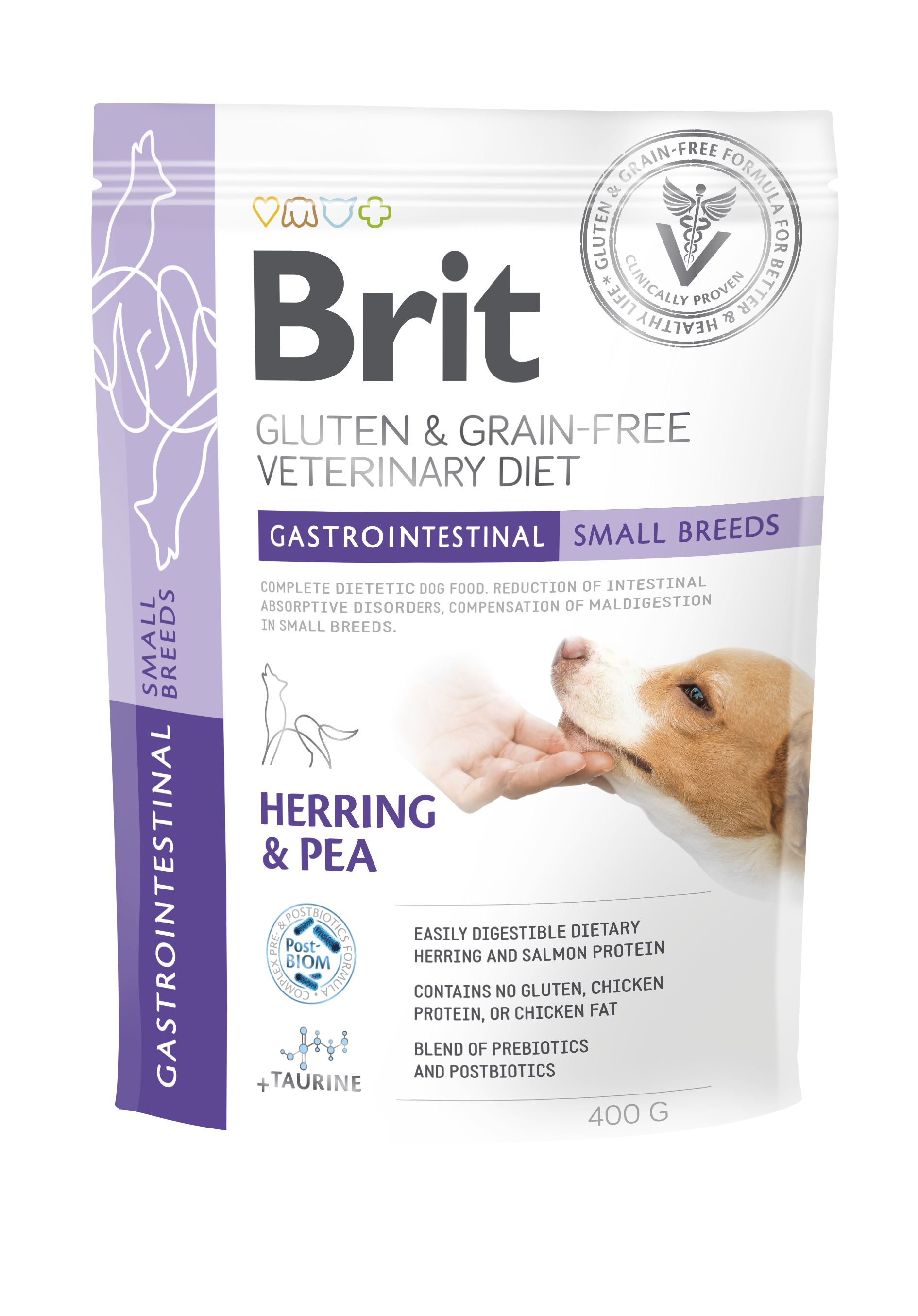 Brit VD Dog Grain Free Gastrointestinal owady, łosoś, śledź małe rasy 400 g