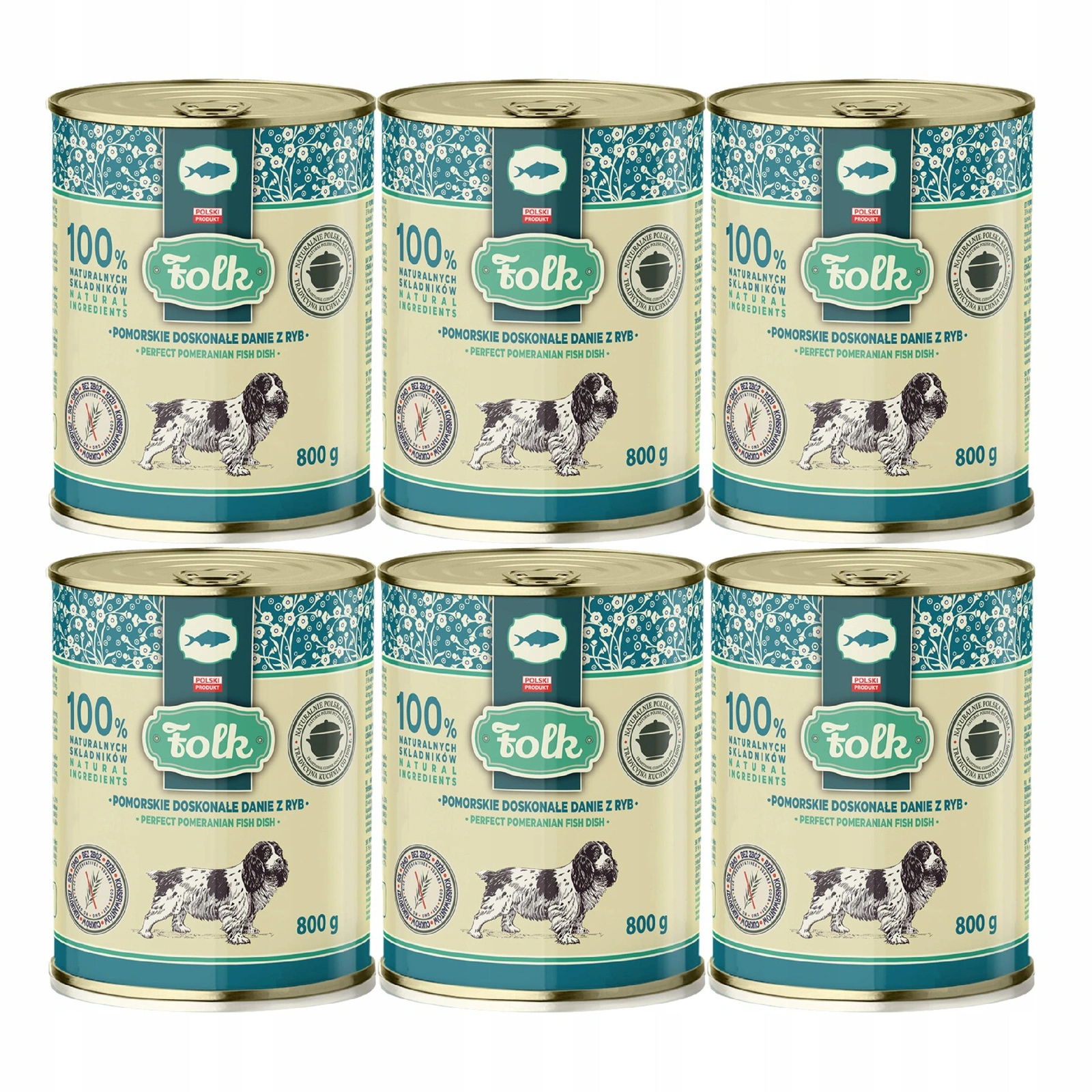 Folk Pomorskie Danie ryba adult 800 g × 6