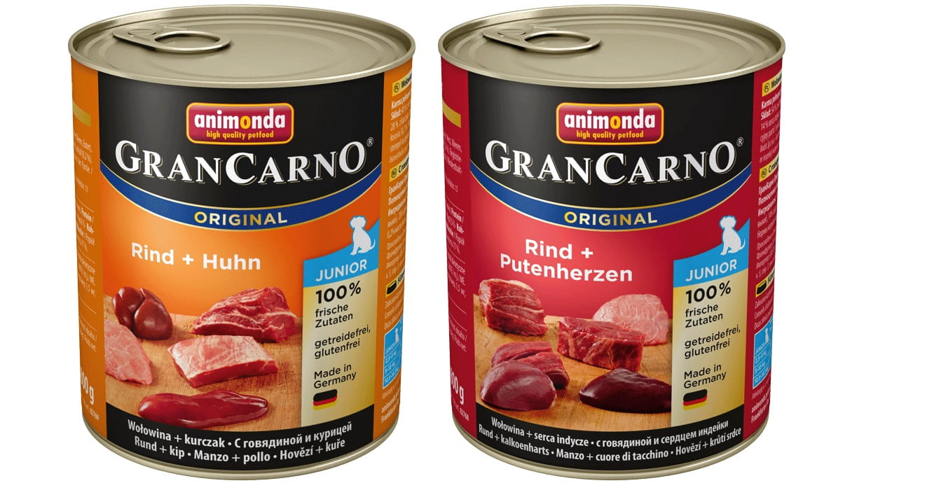 Animonda GranCarno indyk, kurczak, wołowina junior 800 g × 12