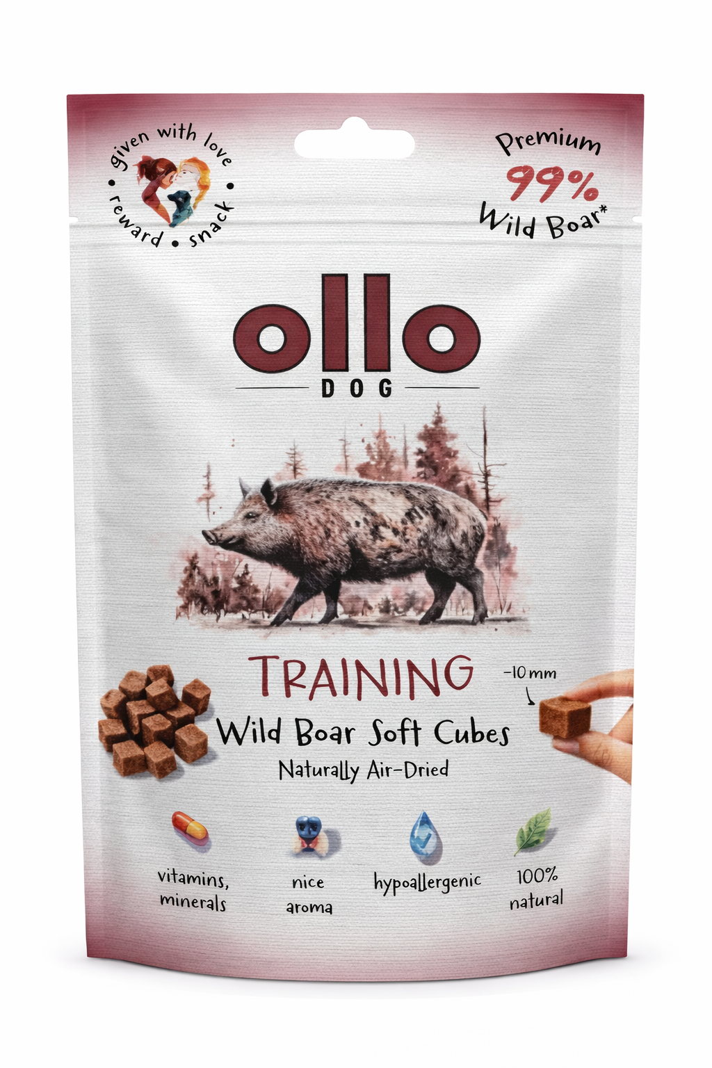 Ollo Air-Dried Cubes Training dziczyzna 80 g
