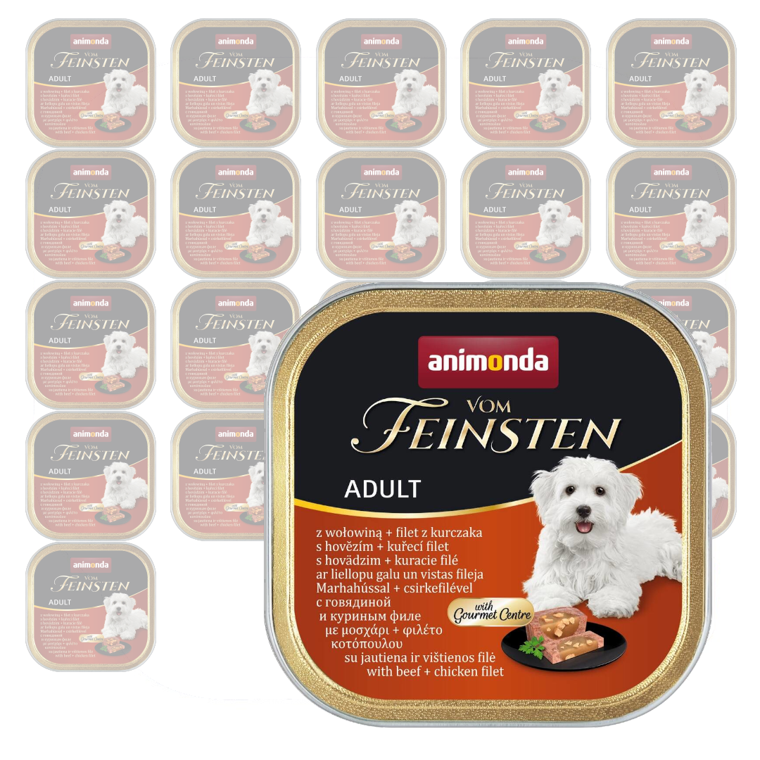 Animonda Vom Feinsten kurczak, wołowina adult 150 g × 22