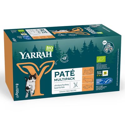 Yarrah Bio mix smaków pasztet 100 g × 8