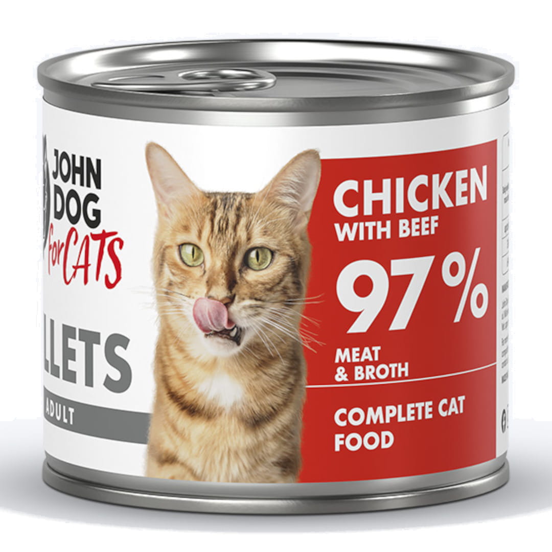John Dog For Cats kurczak, wołowina kawałki 140 g