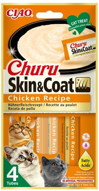 Inaba Churu Skin & Coat kurczak 14 g × 4