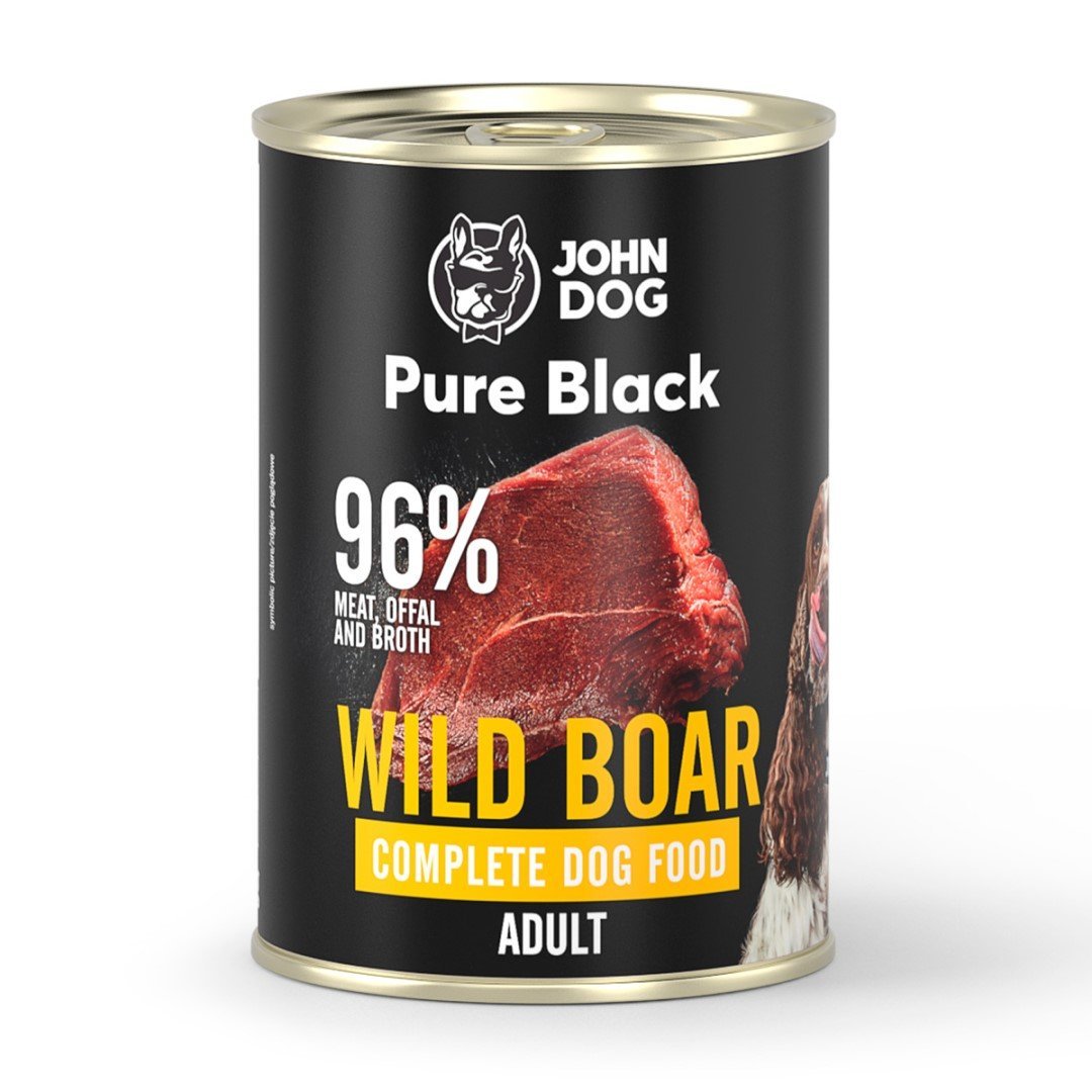 John Dog Pure Black dziczyzna adult 400 g × 6