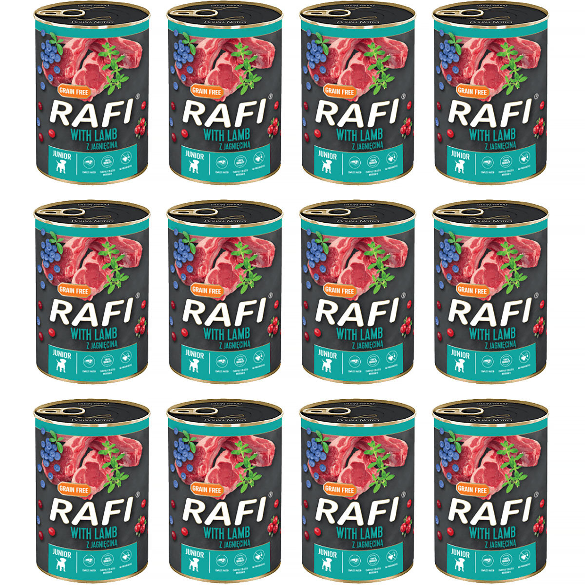 Rafi jagnięcina junior 400 g × 12