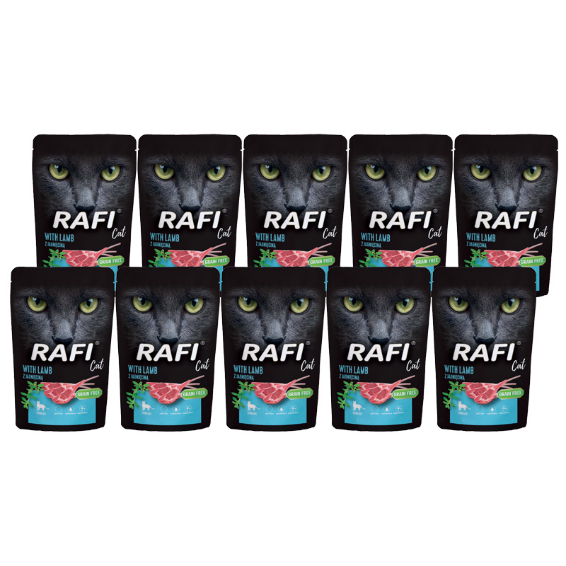 Rafi Cat Sterilised jagnięcina adult 100 g × 10
