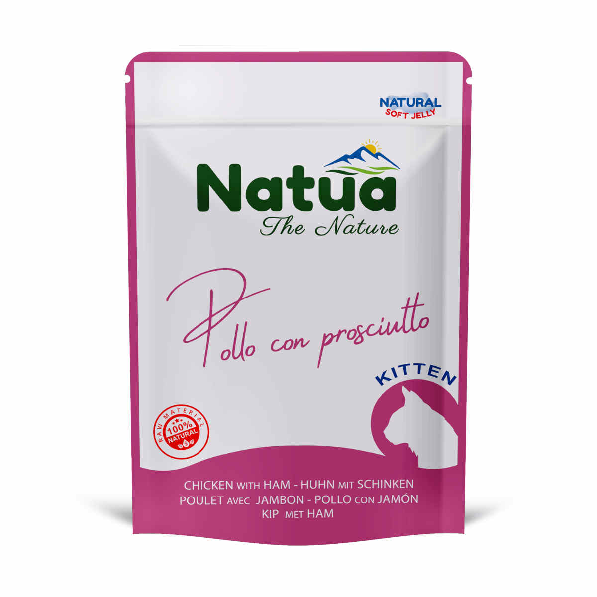 Natua The Nature kurczak, szynka w galaretce kitten 70 g