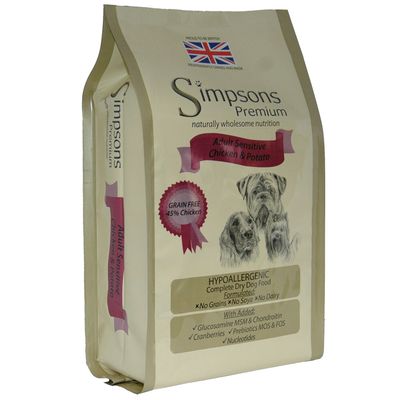 Simpsons Premium Sensitive kurczak adult 12 kg × 2