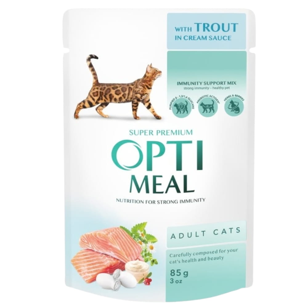 Optimeal pstrąg w sosie adult 85 g