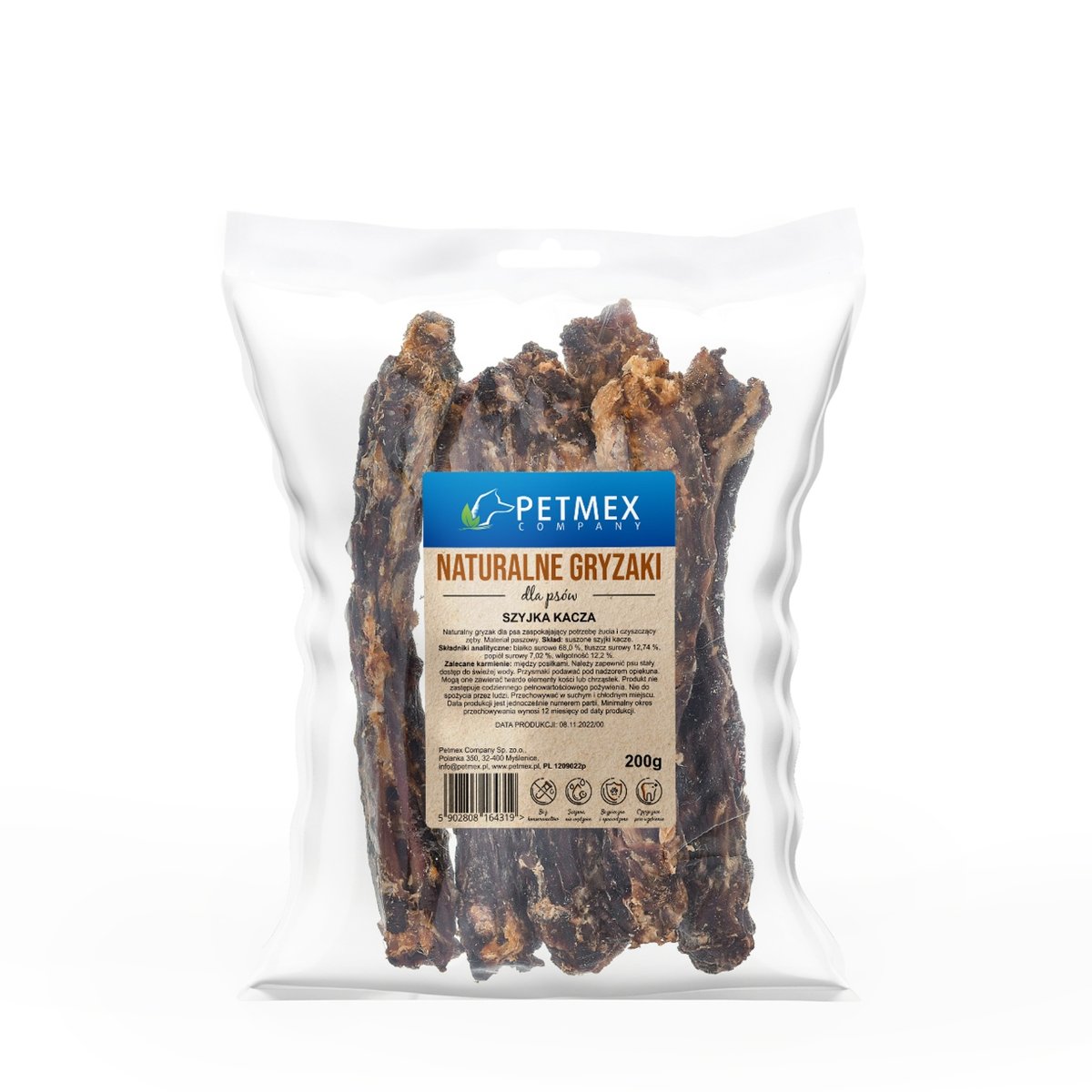 Petmex łapki kacze 200 g