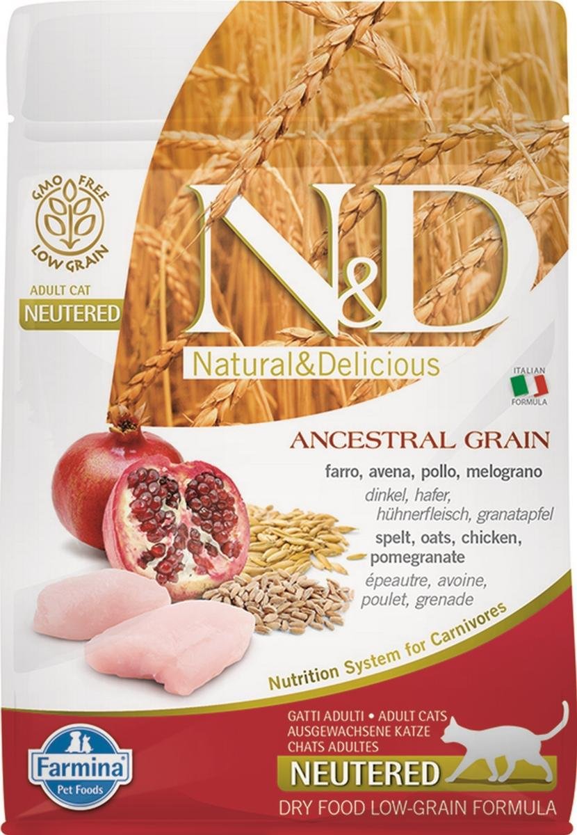 Farmina N&D Low Grain Sterilised kurczak z granatem adult 5 kg