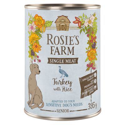 Rosie's Farm Single Meat indyk senior 395 g × 6