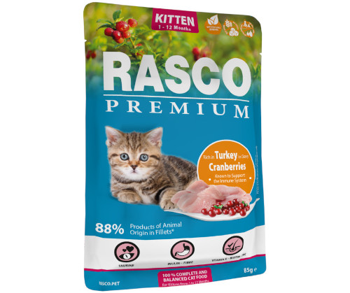 Rasco Premium indyk w sosie kitten 85 g