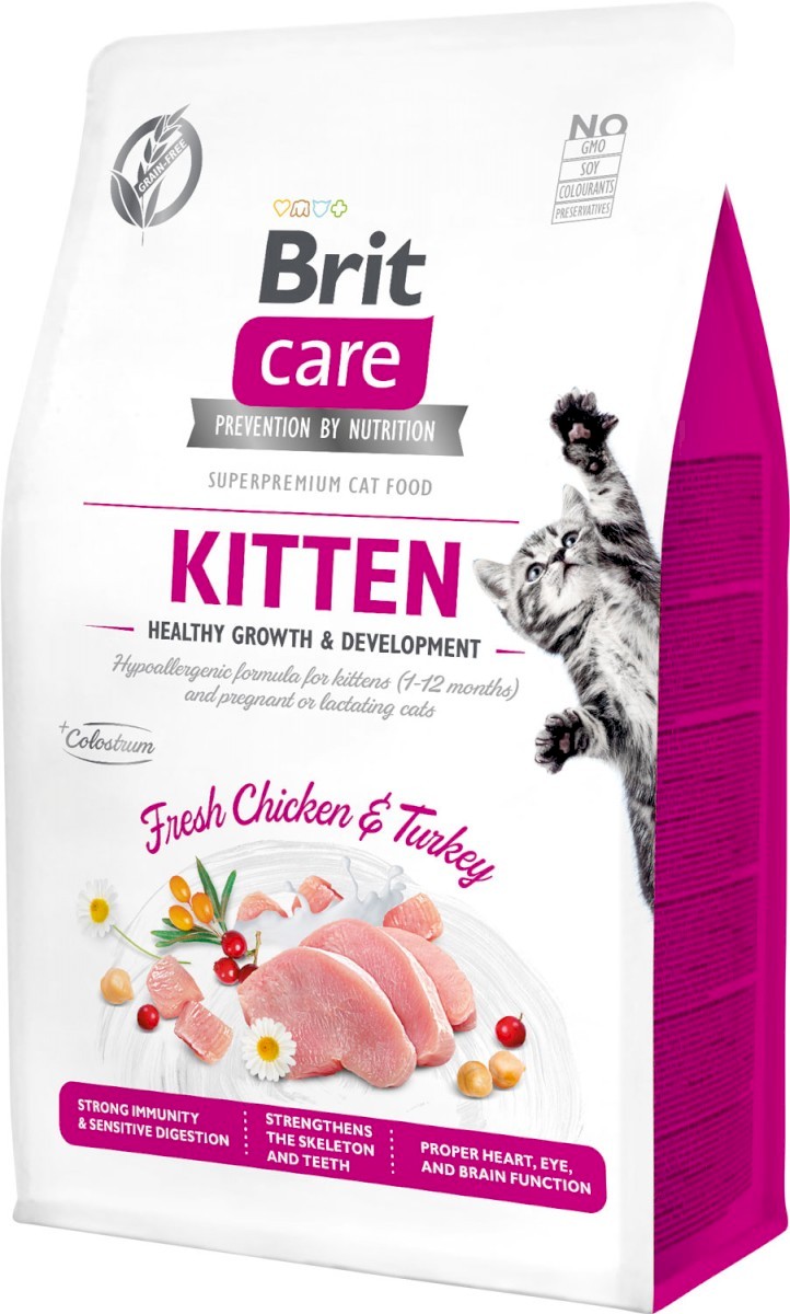Brit Care indyk, kurczak kitten 2 kg
