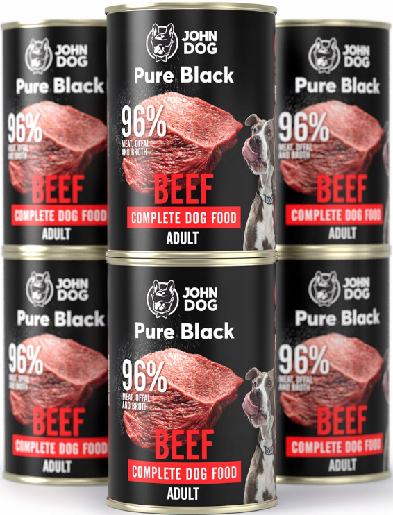 John Dog Pure Black wołowina adult 400 g × 6
