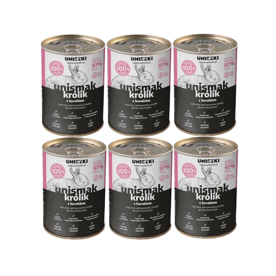 Uniszki Unismak królik adult 400 g × 6