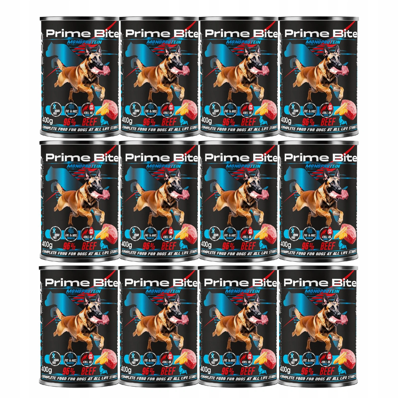 Game Dog Prime Bite wołowina 400 g × 12
