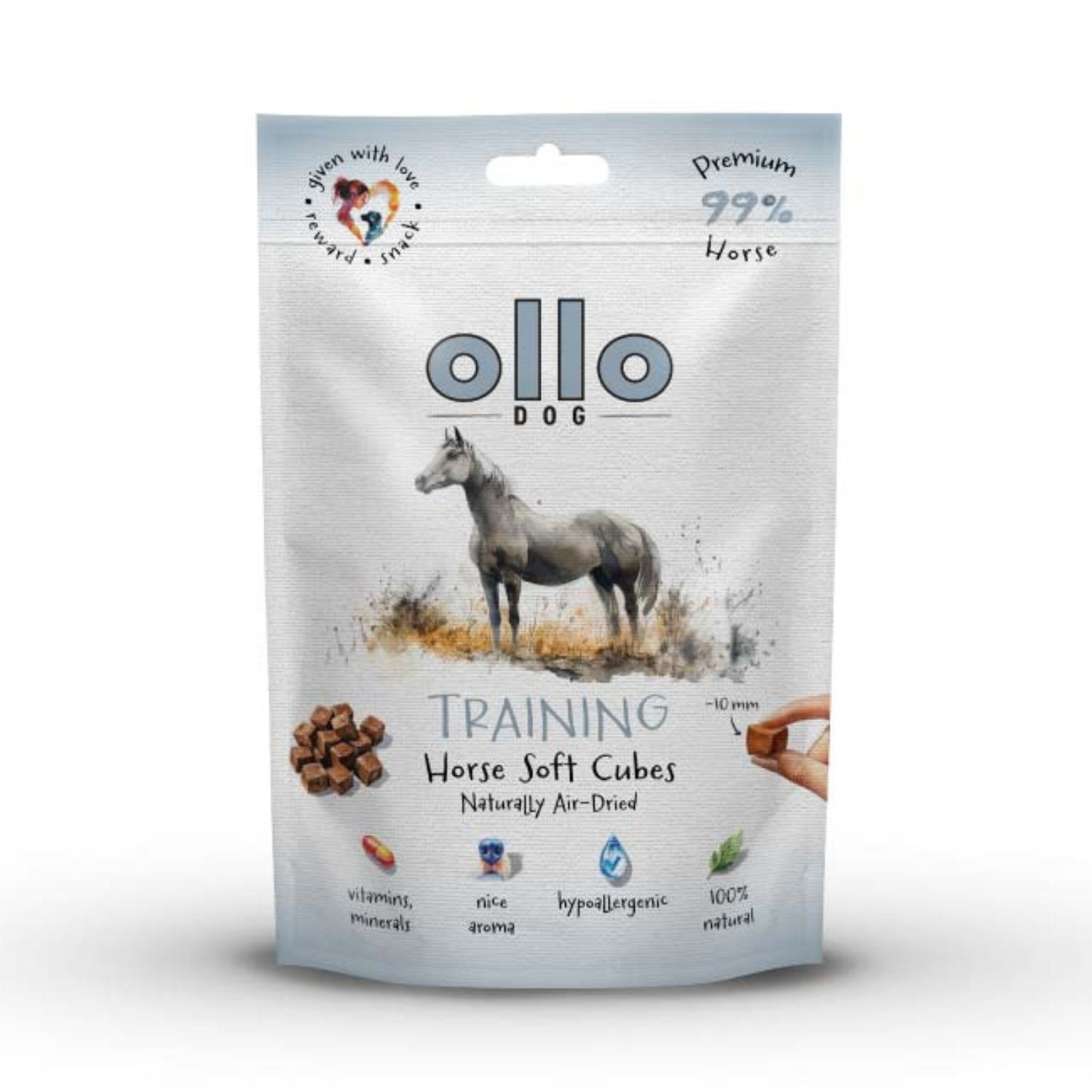 Ollo Air-Dried Training Soft Cubes konina 80 g