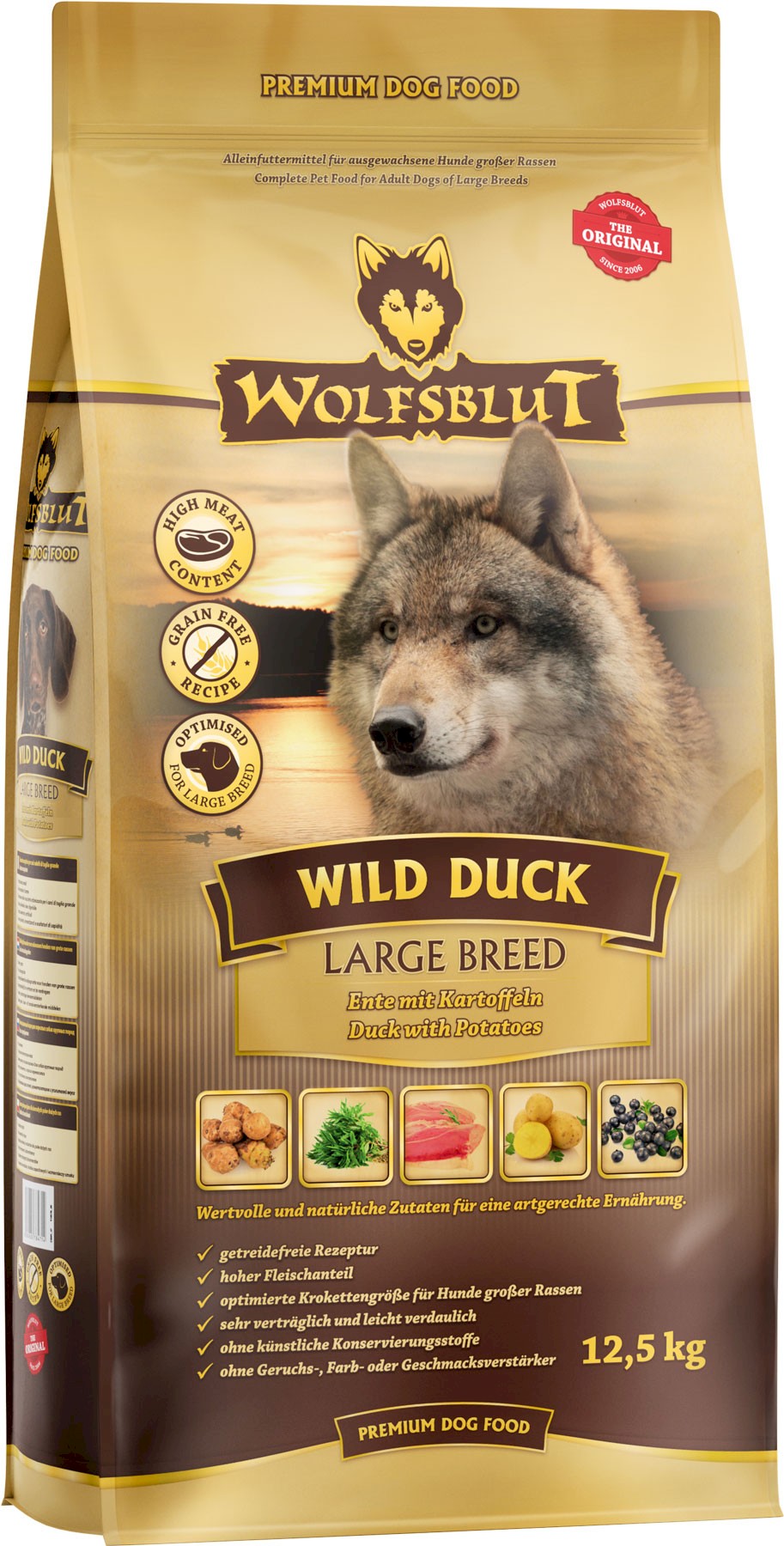 Wolfsblut Wild Duck kaczka adult duże rasy 12,5 kg