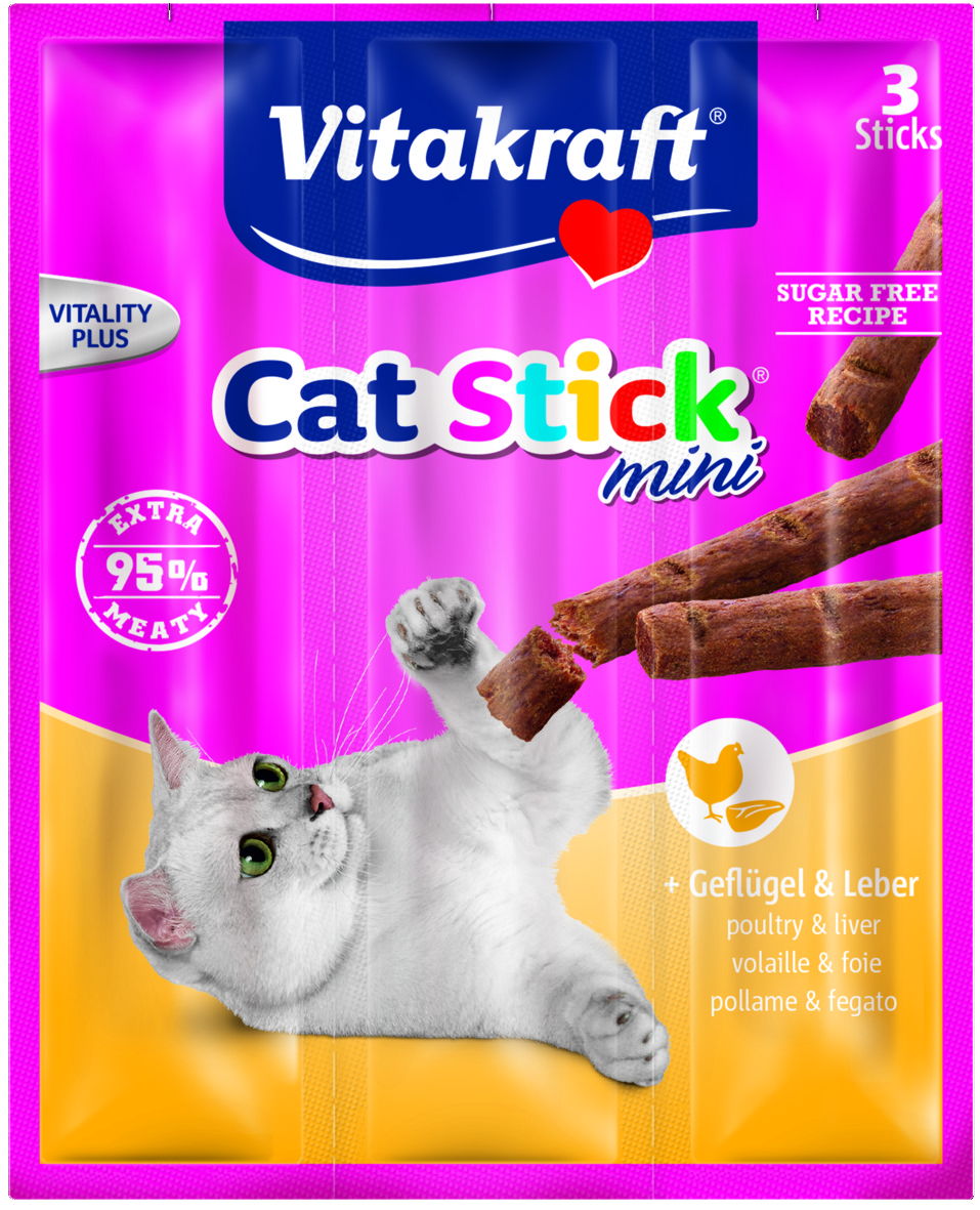 Vitakraft Cat Stick drób, wątróbka 6 g × 3