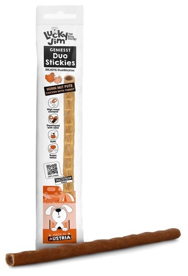 Lucky Jim DuoStickies indyk, kurczak 15 g