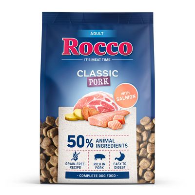 Rocco Classic wieprzowina, łosoś adult 1 kg