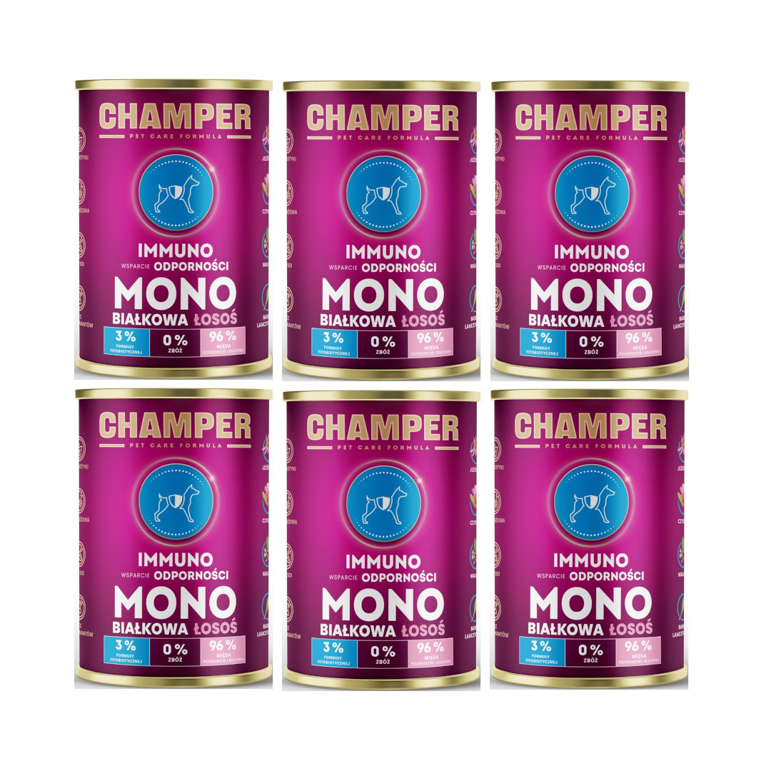 Champer Immuno łosoś adult 400 g × 6