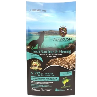Ambrosia Mediterranean sardynka, śledź puppy 1,5 kg