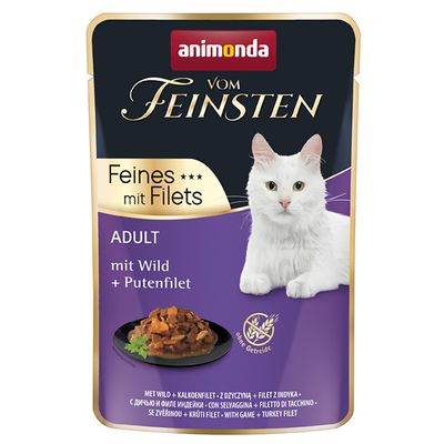 Animonda Vom Feinsten dziczyzna, indyk w sosie adult 85 g × 18