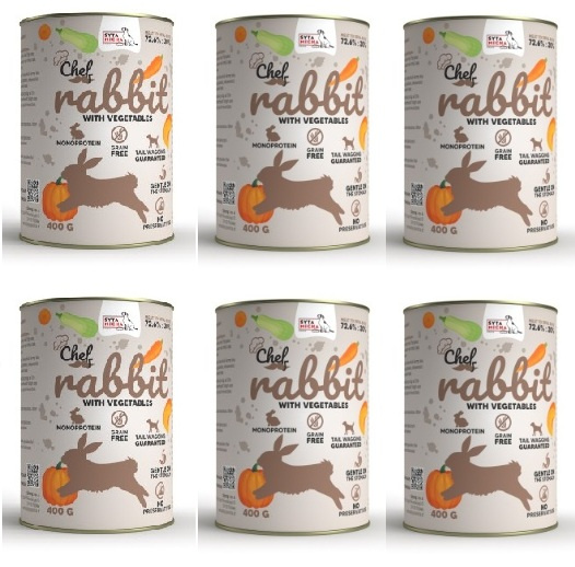 Syta Micha Chef królik adult 400 g × 6
