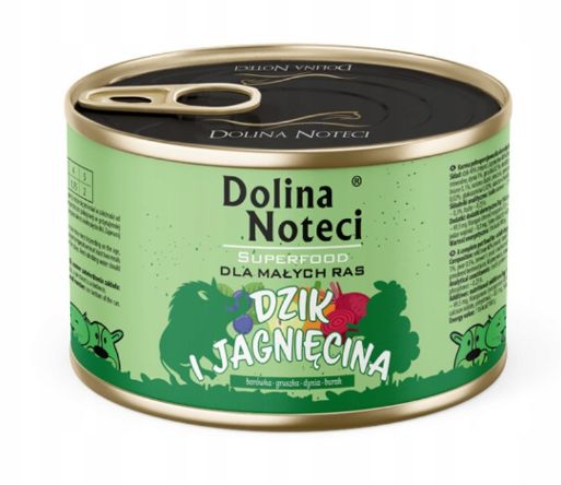 Dolina Noteci Superfood dzik, jagnięcina adult małe rasy 185 g