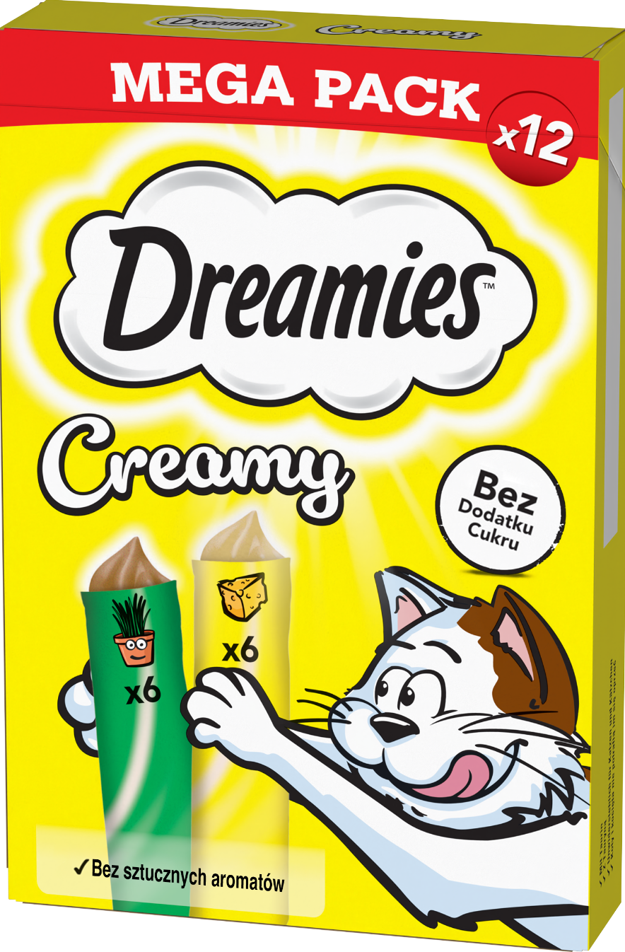 Dreamies Creamy mix smaków 10 g × 12