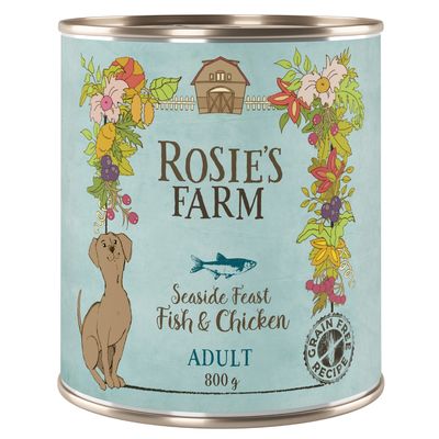 Rosie's Farm kurczak, ryba adult 800 g × 6