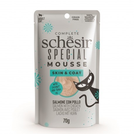 Schesir Special Skin & Coat łosoś z kurczakiem pasztet adult 70 g