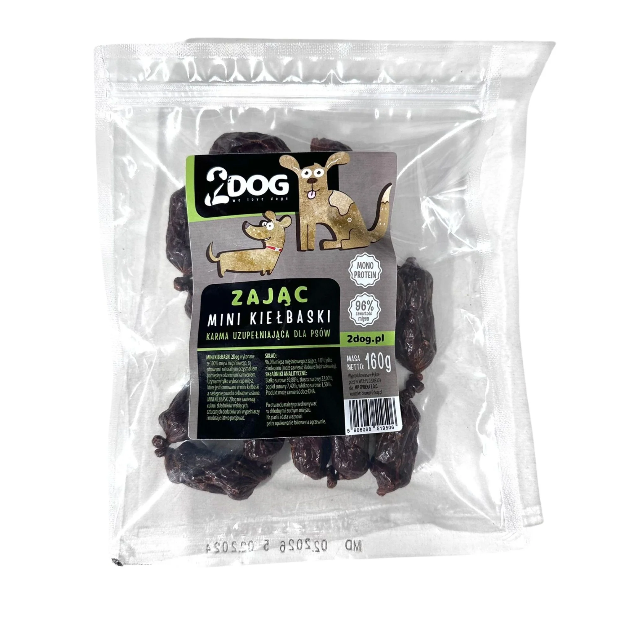 2Dog zając 160 g