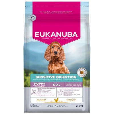 Eukanuba Special Care Sensitive Digestion kurczak, indyk puppy 2,3 kg