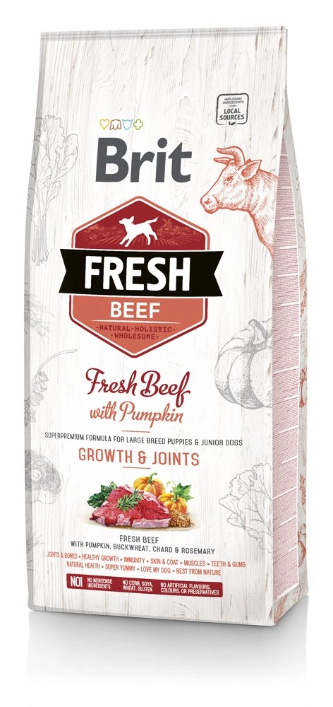 Brit Fresh wołowina puppy duże rasy 12 kg