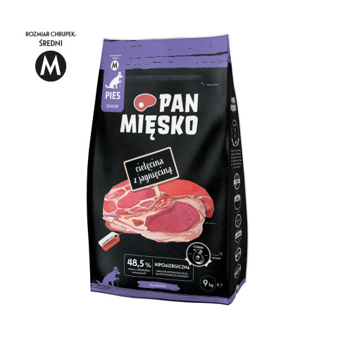 Pan Mięsko cielęcina, jagnięcina senior średnie rasy 9 kg