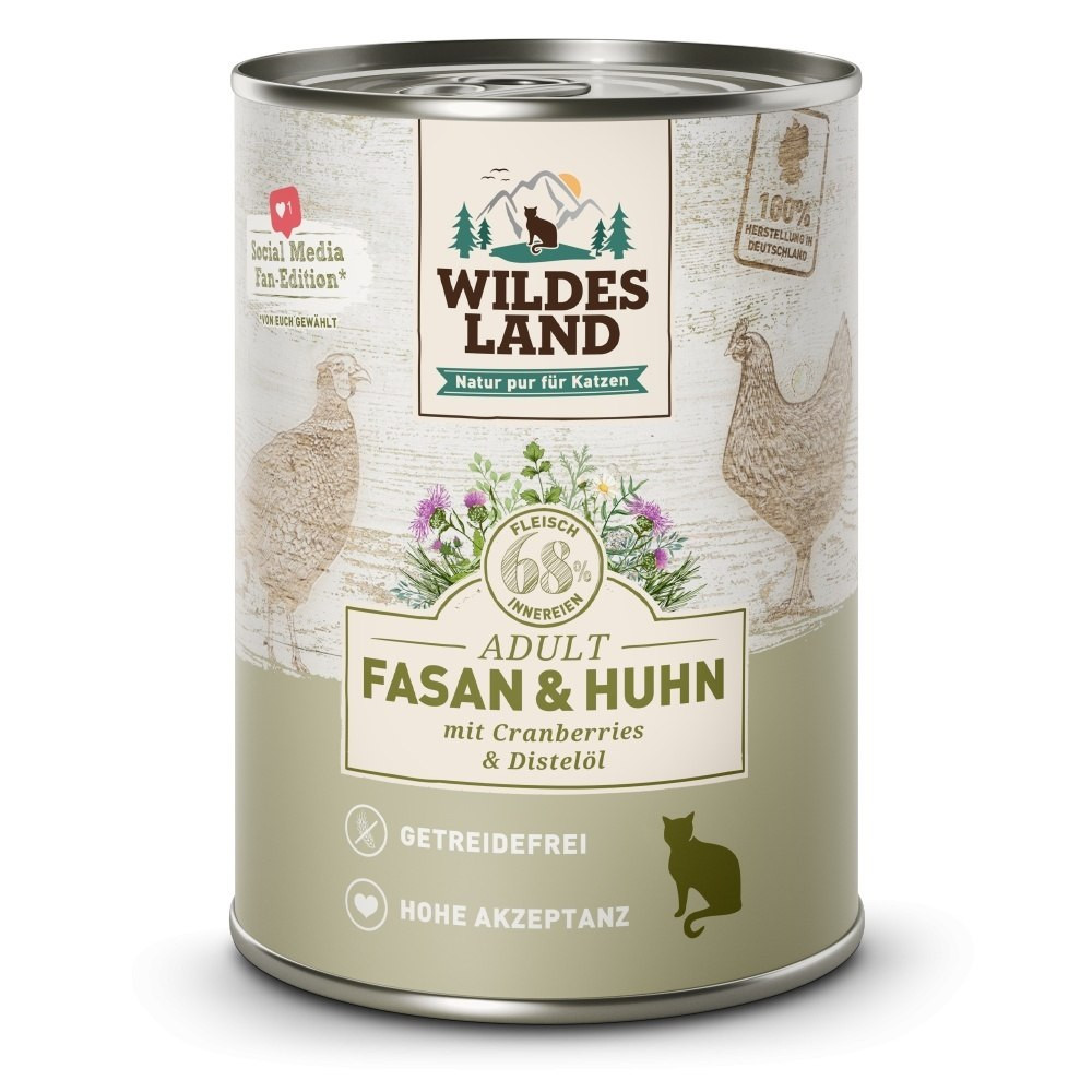 Wildes Land Classic bażant, kurczak z żurawiną adult 400 g