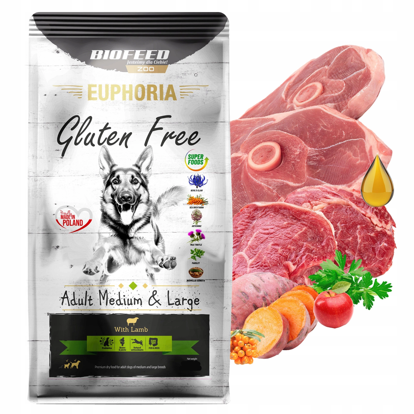 BioFeed Euphoria jagnięcina średnie rasy, duże rasy 2 kg