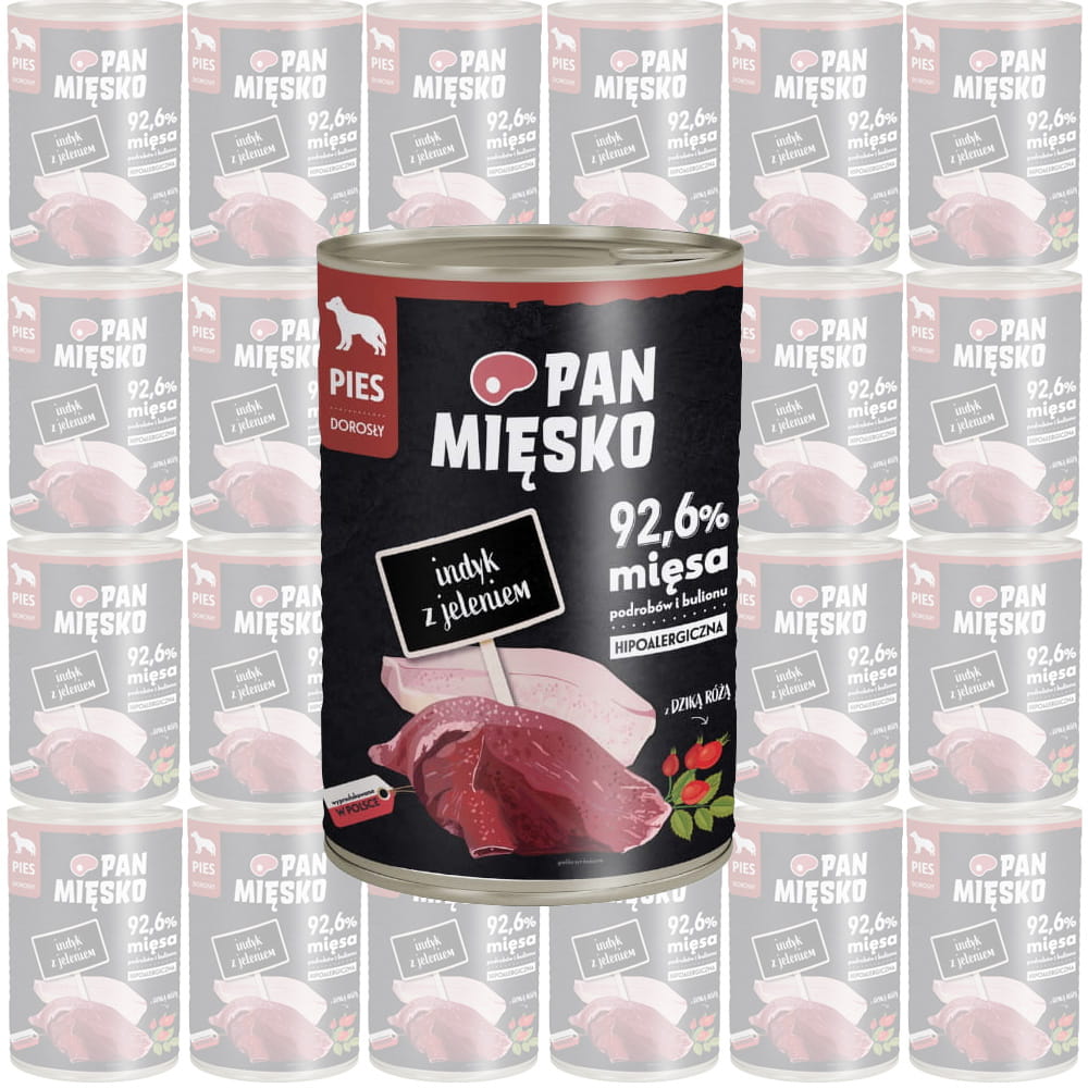 Pan Mięsko indyk, jeleń 400 g × 24