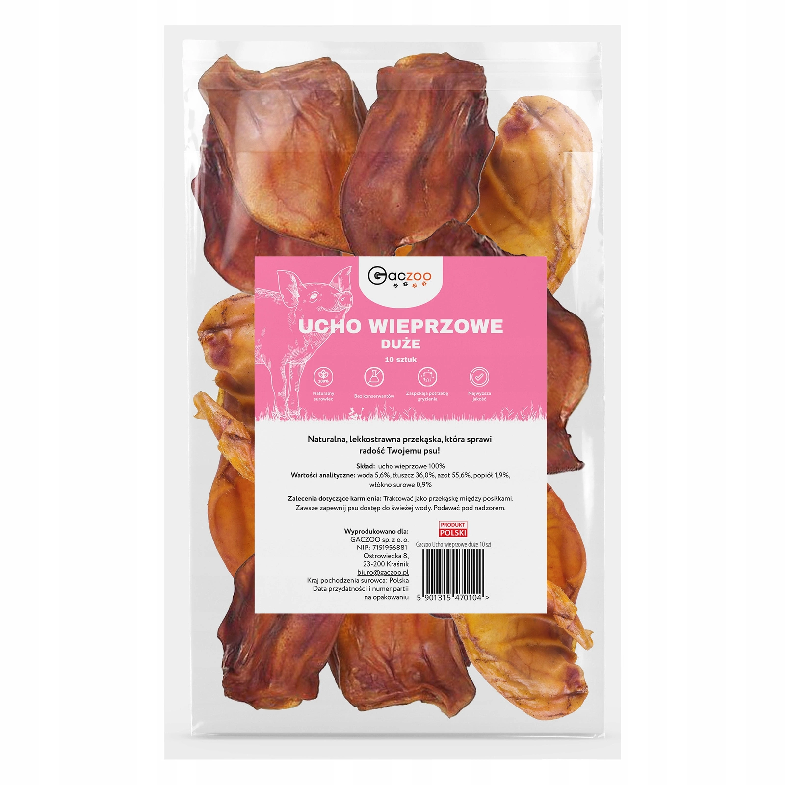 Gaczoo wieprzowina 80 g × 10