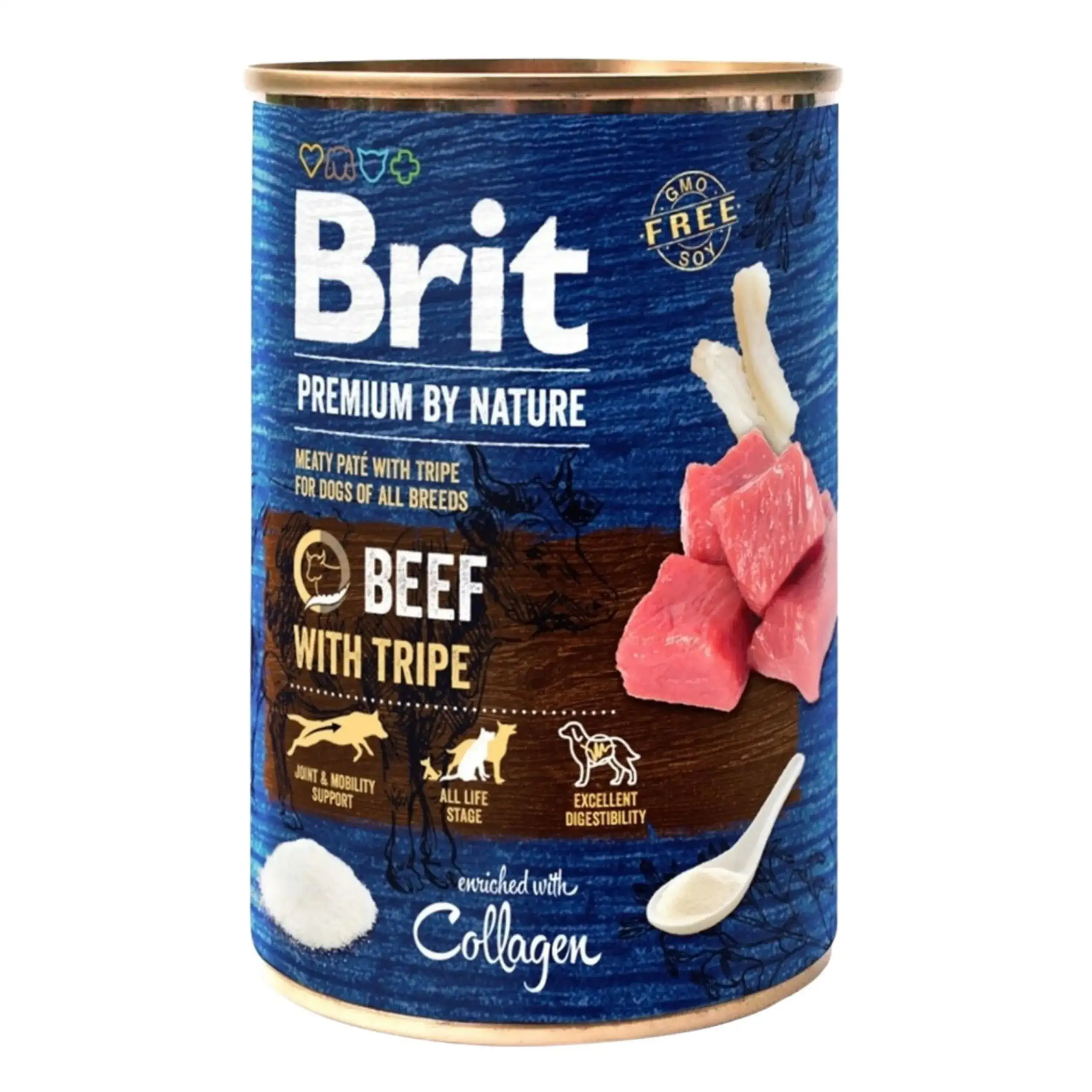 Brit By Nature flaki, wołowina adult 400 g