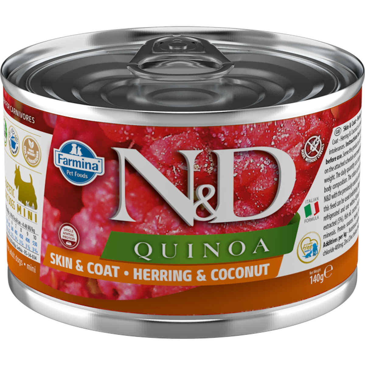 Farmina N&D Quinoa śledź z quinoa małe rasy 140 g