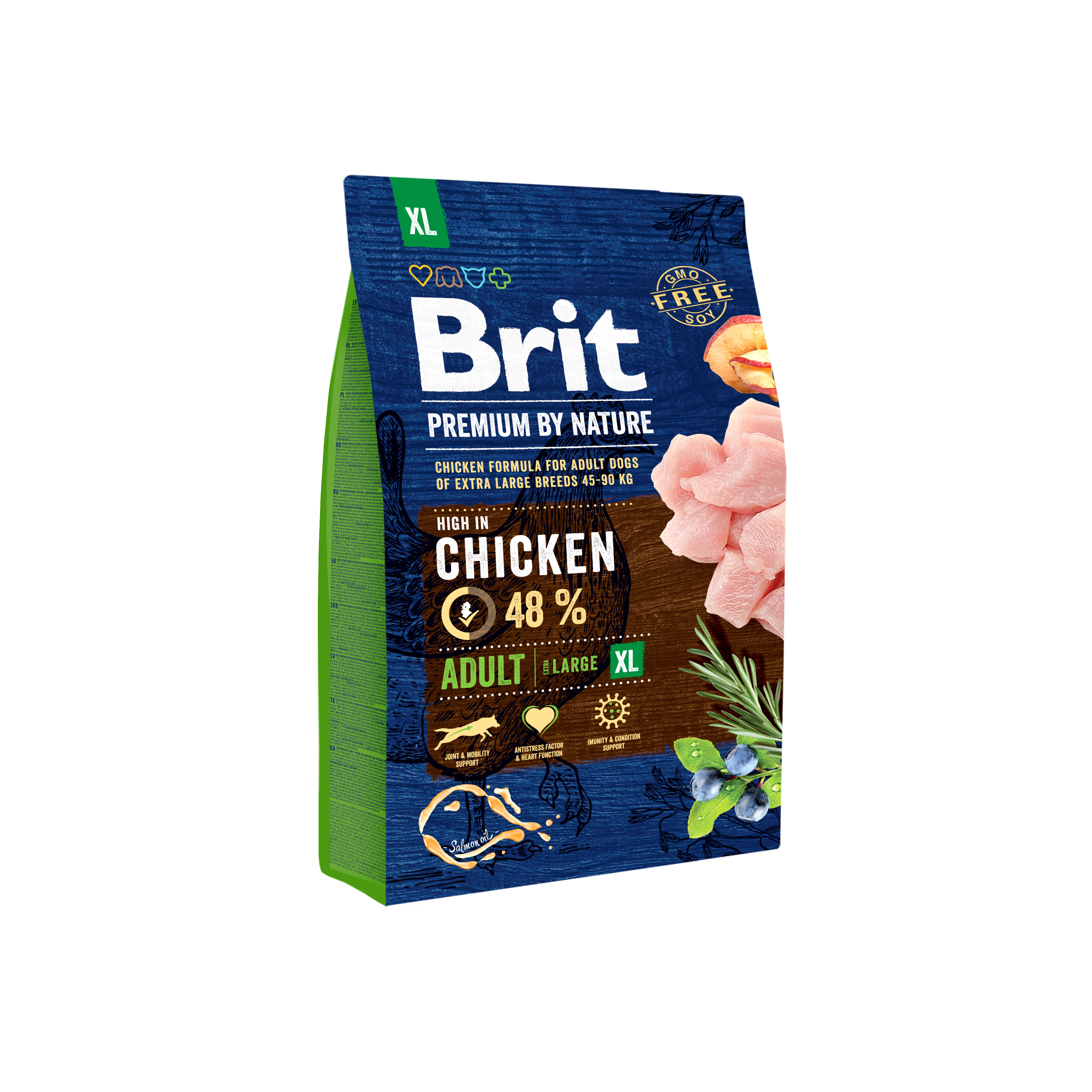 Brit Premium by Nature kurczak adult duże rasy 3 kg