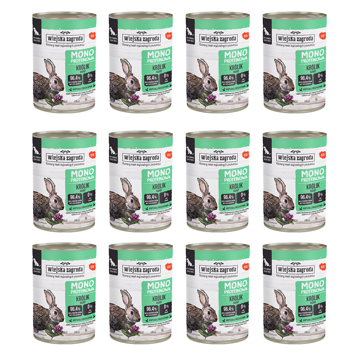 Wiejska Zagroda Mono królik 400 g × 12